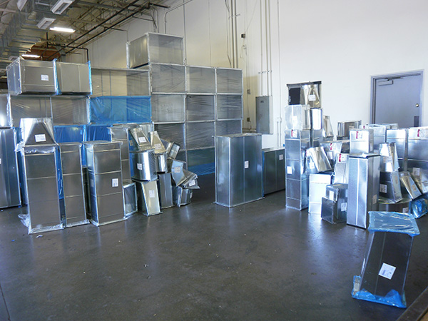Sheet metal ductwork and HEPA filters